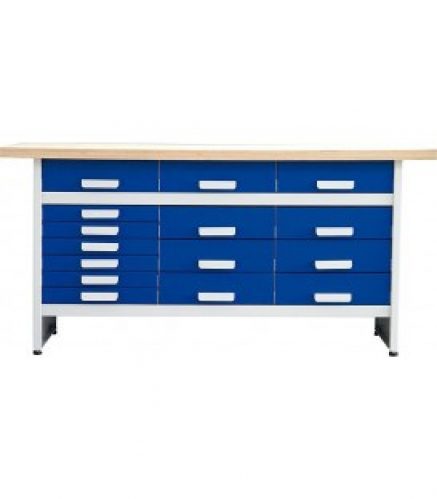 Etabli WB15 avec 15 tiroirs 1700x850x600mm