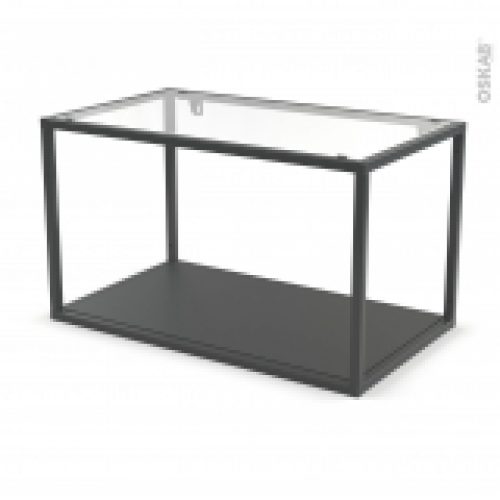 Etagere Murale Alu Gris Anthracite L60 X H35 X P35 Cm Sokleo