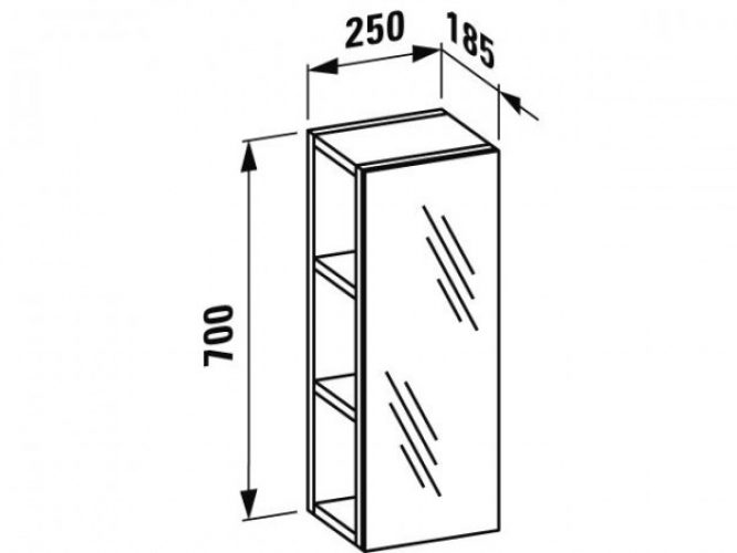 Etagère avec façade miroir Laufen Base