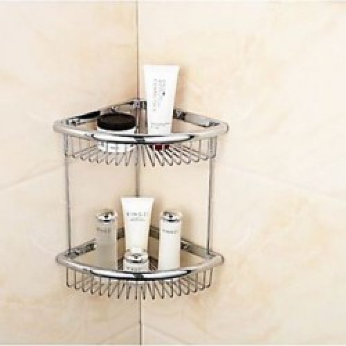 Etagère contemporain en laiton chromé gris