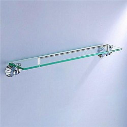 Etagère contemporaine en laiton chromé pour salle de bain