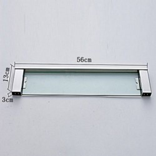 Etagère en verre et inox très moderne avec fixation murale