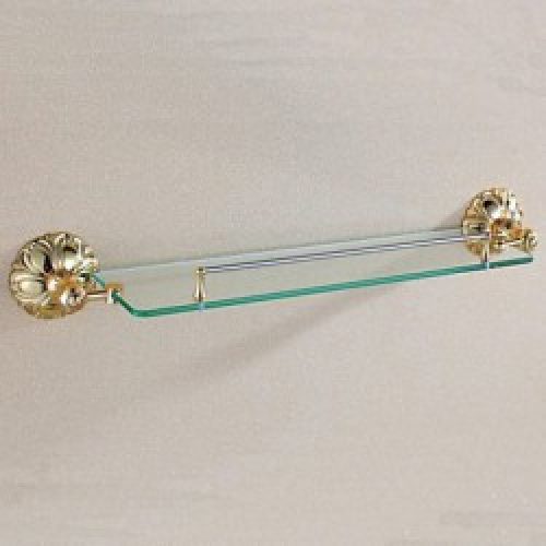 Etagère en verre et laiton antique