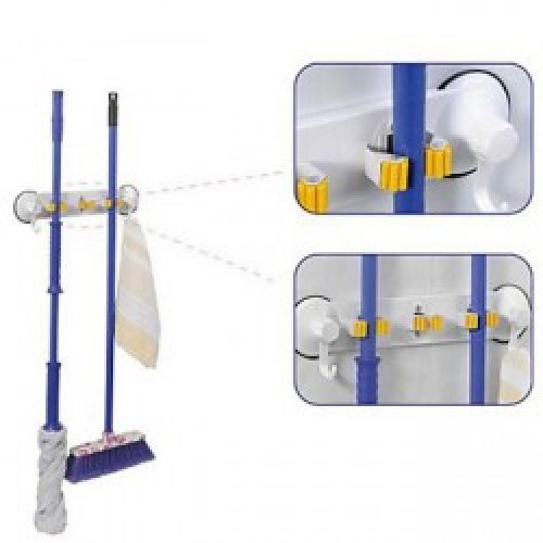 Etagère et porte-gadgets de salles de bain de style contemporain avec fixation murale en ventouses puissantes