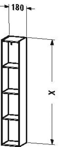 Etagère Salle de Bain Duravit L-Cube 180 mm