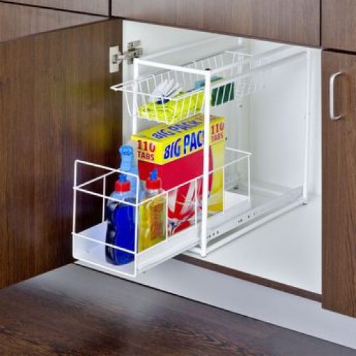 Etagère sous évier coulissante WENKO MOE métal