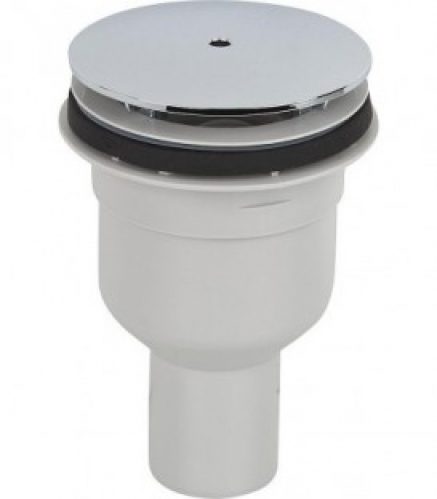 Evacuation 823/90S, sortie verticale, chrome, plaque de recouvrement