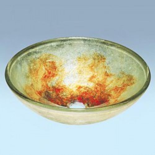 Evier avec robinet cascade en verre trempé