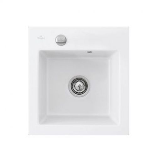 Evier céramique blanc Villeroy & Boch SUBWAY PURE 1 bac 475×510