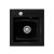 Evier céramique noir brillant Villeroy & Boch SUBWAY PURE 1 bac 475×510