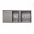 Evier De Cuisine Metra 8S Granit Gris Alumetallic 2 Bacs Egouttoir A Encastrer Blanco