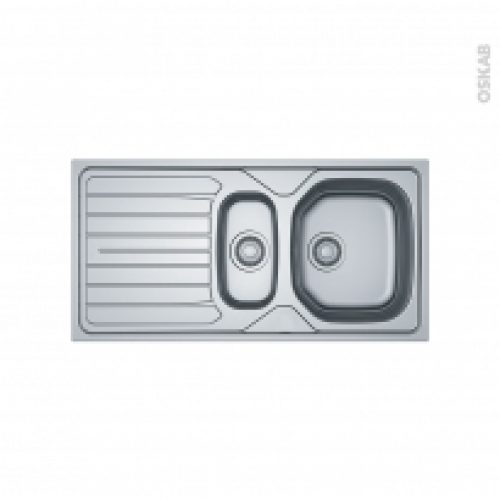 Evier De Cuisine Reno Inox Lisse 1 Bac 12 Egouttoir A Encastrer Franke