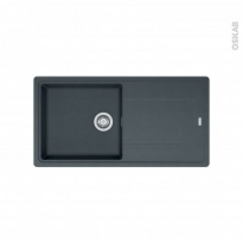 Evier De Cuisine Titan Resine Graphite 1 Grand Bac Egouttoir A Encastrer Franke