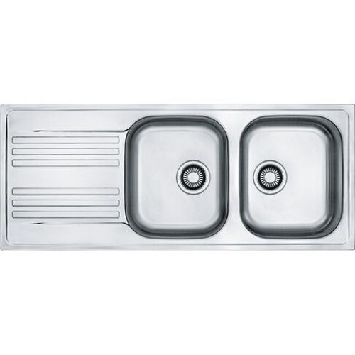 Evier Encastrable Franke Euroform 2 bacs inox avec plage 1160 mm