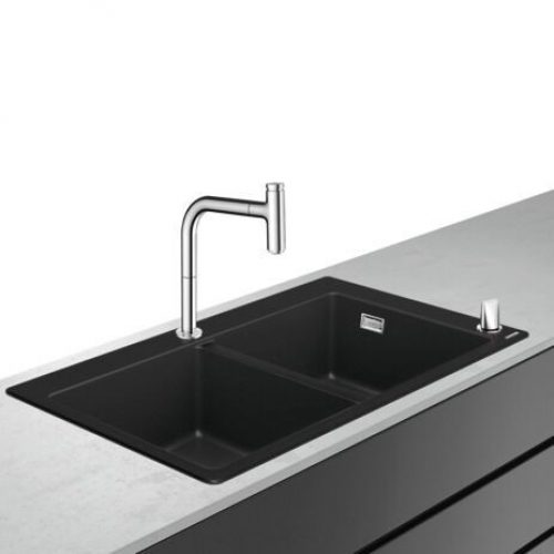 Evier Encastrable Hansgrohe C51 Pack Noir Graphite/Chrome 880 mm 43221000
