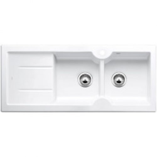 Evier à encastrer BLANCO IDESSA 8 S Blanc Cristal – égouttoir à gauche – 1160*500mm