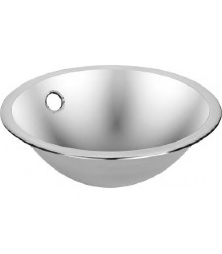 Evier inox rond, d 305 mm poli, avec trop-plein