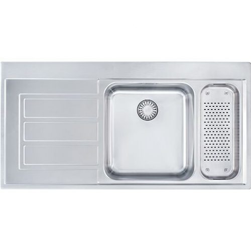 Evier à Poser Franke Epos 1 bac inox avec plage 1000 mm 1270380293
