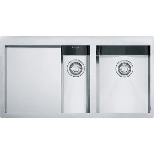 Evier à Poser Franke Planar 2 bacs inox avec plage 1000 mm