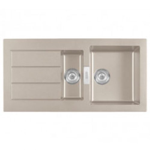 Evier SIRIUS SID651 Café Crème (sous meuble 60cm) 1000x510x190/160mm