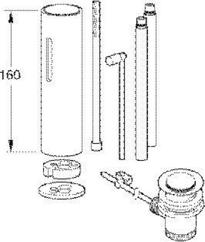 Extension Jado Geometry 160 mm Chromé F1281AA