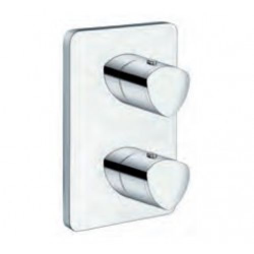 Façade douche externe laiton Thermostatique 2 sorties CHROME PROFILO – CRISTINA ONDYNA XF75251