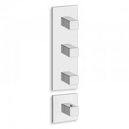 Façade externe thermostatique encastrée 3 sorties chromée QUADRI – CRISTINA ONDYNA XQ88351
