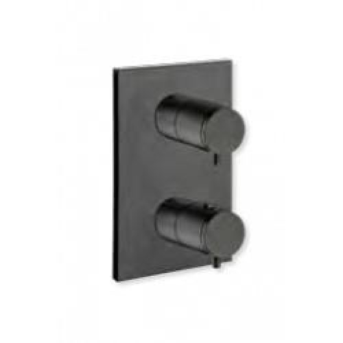Façade murale thermostatique avec 3 sorties BLACKMAT TRIVERDE – CRISTINA ONDYNA XT85313
