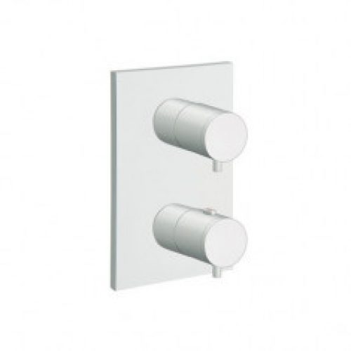 Façade thermostatique douche encastré TRIVERDE Whitemat (2 sorties) – Cristina Ondyna XT85224