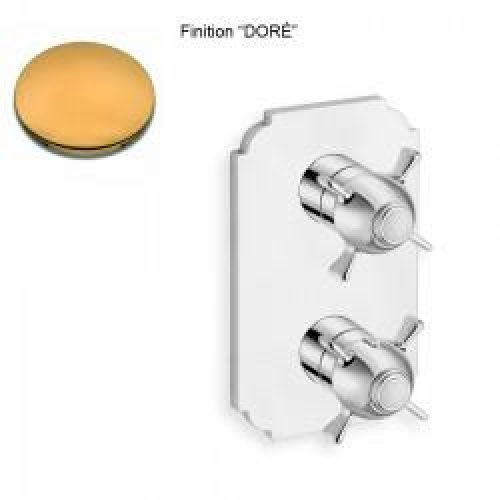 FACADE EXTERNE CHAMBORD LAITON THERMOSTATIQUE 2 SORTIES DORE* – CRISTINA ONDYNA XC85252