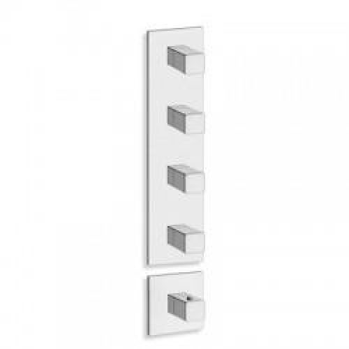 FACADE EXTERNE QUADRI 4 SORTIES POUR MECANISME PD70400 CHROME – CRISTINA ONDYNA XQ88451