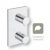 FACADE EXTERNE QUADRI LAITON THERMOSTATIQUE  2 SORTIES METAL BRILLANT – CRISTINA ONDYNA XQ85280