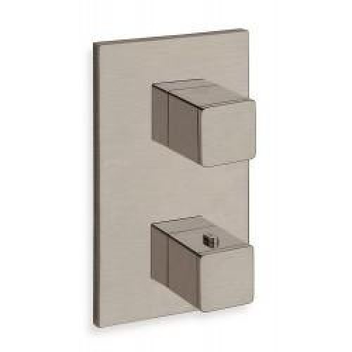 FACADE EXTERNE QUADRI LAITON THERMOSTATIQUE  2 SORTIES METAL BROSSE – CRISTINA ONDYNA XQ85277