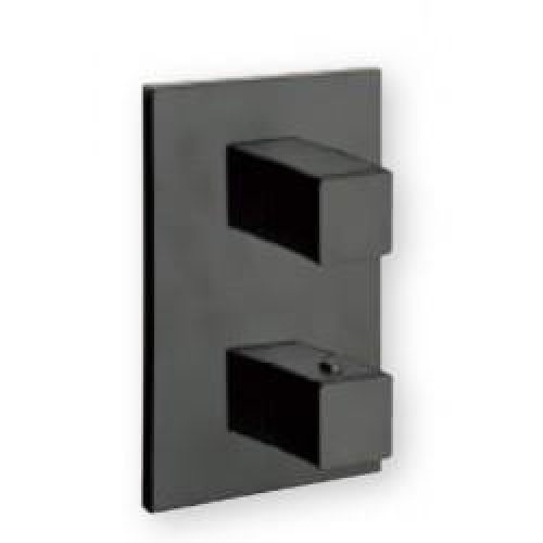 FACADE EXTERNE QUADRI LAITON THERMOSTATIQUE 3 SORTIES NOIR – CRISTINA ONDYNA XQ85313