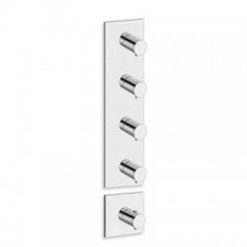 FACADE EXTERNE TRIVERDE 4 SORTIES POUR MECANISME PD70400 CHROME – CRISTINA ONDYNA XT88451