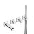 FACADE MITIGEUR ENCASTRE BAIN DOUCHE ITALY  POIGNEE CHROME EX IT108 – CRISTINA ONDYNA IT10251