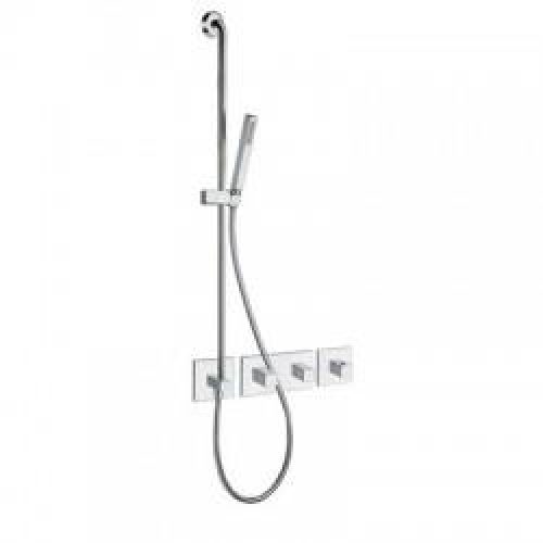 FACADE QUADRI HORIZONTAL THERMOSTATIQUE  2 SORTIES + BARRE DE DOUCHE – CRISTINA ONDYNA XQ76651