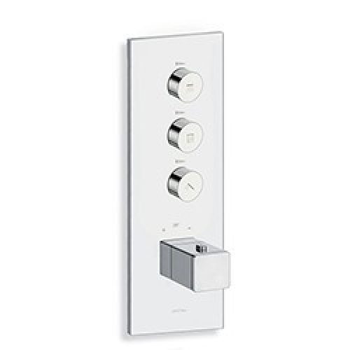 FACADE THERMO UP VERTICALE THERMOSTATIQUE 3 SORTIES CHROME QUADRI – CRISTINA ONDYNA XQ72351