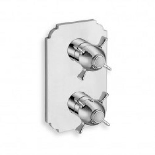 Facade thermostatique douche encastré CHAMBORD Chromé (2 sorties) – Cristina Ondyna XC85251