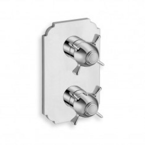 Facade thermostatique douche encastré CHAMBORD Vieux bronze (2 sorties) – Cristina Ondyna XC85292