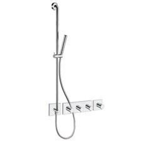 FACADE TRIVERDE HORIZONTAL THERMOSTATIQUE 3 SORTIES + BARRE DE DOUCHE – CRISTINA ONDYNA XT76851