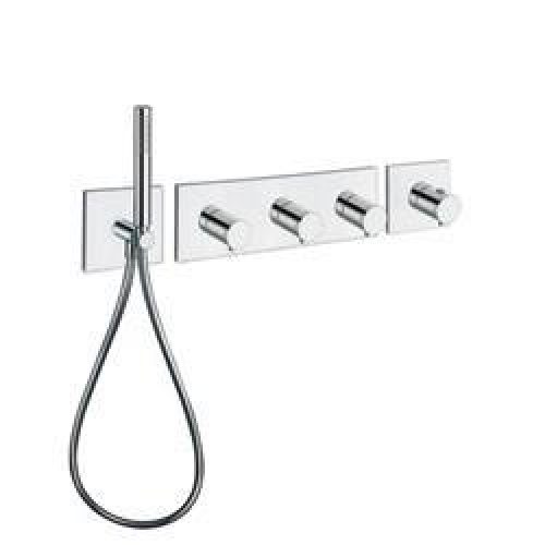 FACADE TRIVERDE HORIZONTAL THERMOSTATIQUE 3 SORTIES + DOUCHETTE – CRISTINA ONDYNA XT76951