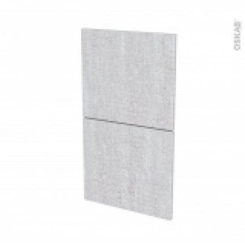 Facades De Cuisine 2 Tiroirs N52 Hoda Beton L40 X H70 Cm