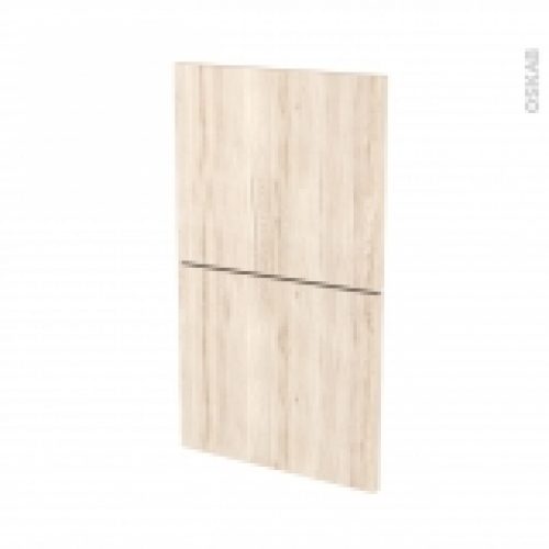Facades De Cuisine 2 Tiroirs N52 Ikoro Chene Clair L40 X H70 Cm
