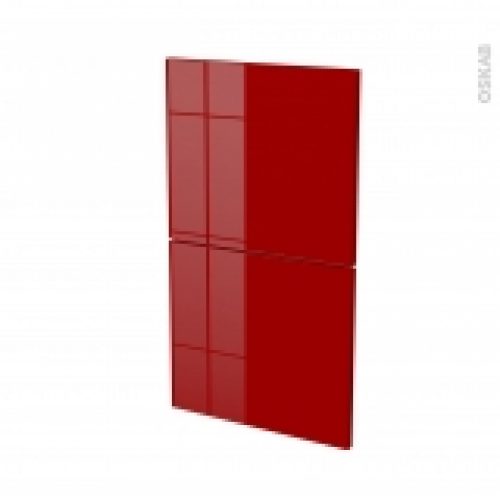 Facades De Cuisine 2 Tiroirs N52 Ivia Rouge L40 X H70 Cm