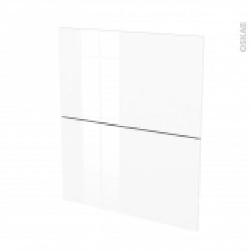 Facades De Cuisine 2 Tiroirs N57 Bora Blanc L60 X H70 Cm