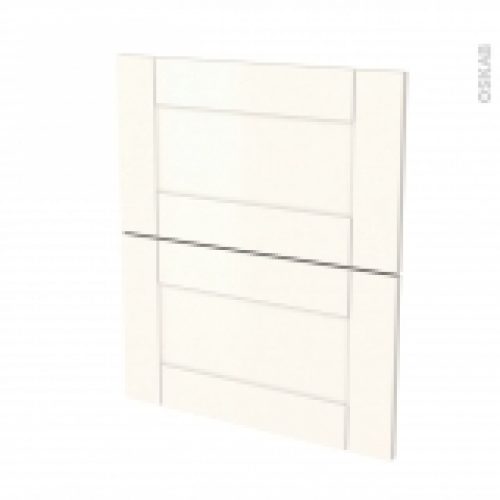 Facades De Cuisine 2 Tiroirs N57 Filipen Ivoire L60 X H70 Cm