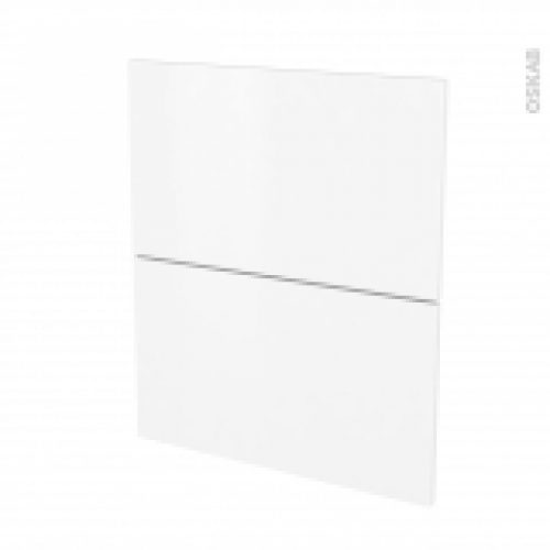 Facades De Cuisine 2 Tiroirs N57 Ginko Blanc L60 X H70 Cm