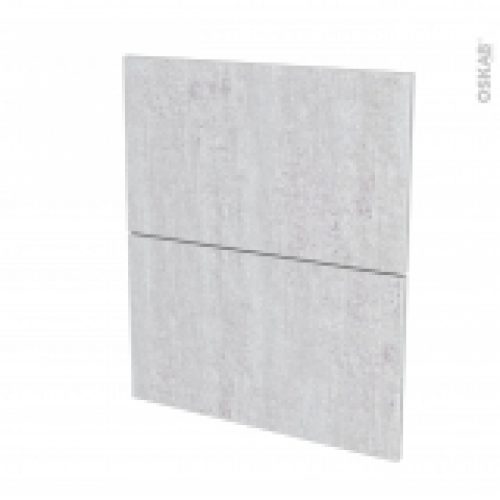 Facades De Cuisine 2 Tiroirs N57 Hoda Beton L60 X H70 Cm