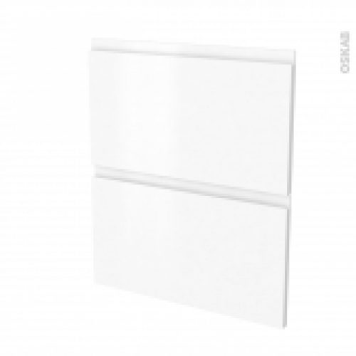 Facades De Cuisine 2 Tiroirs N57 Ipoma Blanc Mat L60 X H70 Cm